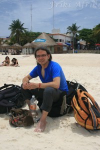 Pierwsze lądowanie na plaży - Playa del Carmen