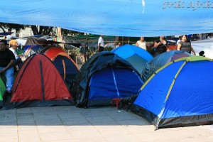 To nie pole biwakowe, tylko protest przeciw reformie szkolnictwa, Oaxaca, Zocalo